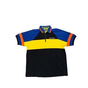 Tommy Hilfiger Color block Scuba Diver Short Sleeve Shirt Flag Surf Men’s Sz M